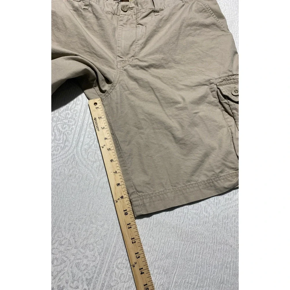 Sonoma Life Style Mens Cargo Shorts Size 36 Khaki Tan Cotton Utility Hiking Work